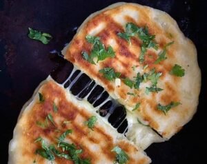 Naan bread with cheese