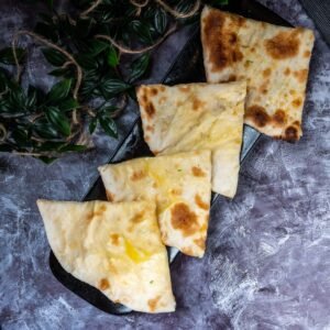 Buttered naan bread